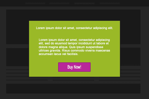 Fenêtre modale centrée